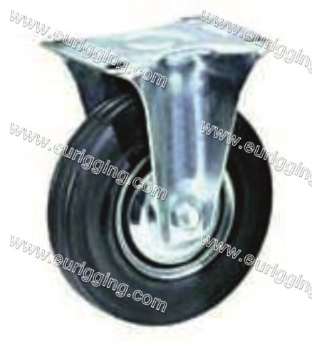 Rubber fixed casters