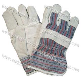 Leather work gloves