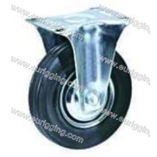 Rubber fixed casters 75mm