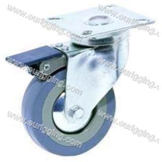 Rubber swivel and brake casters diameter 50mm