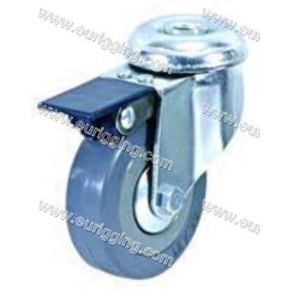 Rubber swivel bolt hole with brake casters diameter 50mm